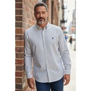 Ralph Lauren Men's Classic Fit  Shirt Yarmouth Cotton Size 17 34/35